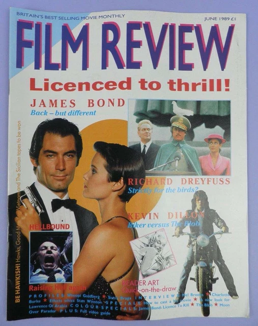 FILM REVIEW MAGAZINE June 1989, James Bond Licenced to thrill! EUR 5,83