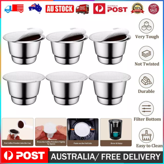 Stainless Steel Refillable Coffee Capsules Cup Reusable Coffee Pod for Nespresso