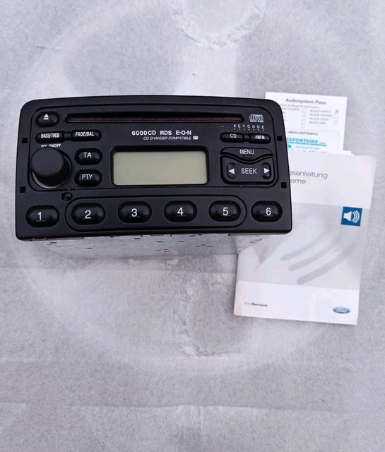 ORIGINAL FORD AUTORADIO 6000 CD RDS mit CODE Focus Mondeo Fiesta ...