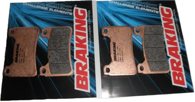 Braking Due Coppie Pastiglie Freno Anteriori Per Honda Cbr Rr 1000 04 05 06 07