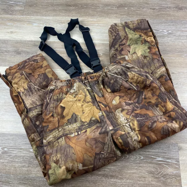 CABELA'S Insulated Multi-Color Hunting Snow Pants w/ Suspenders Boy's Size Large