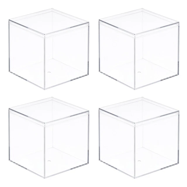 8 Acryl-Würfelboxen Mit Deckel - Durchsichtige Aufbewahrung Für Schmuck & Sammelstücke