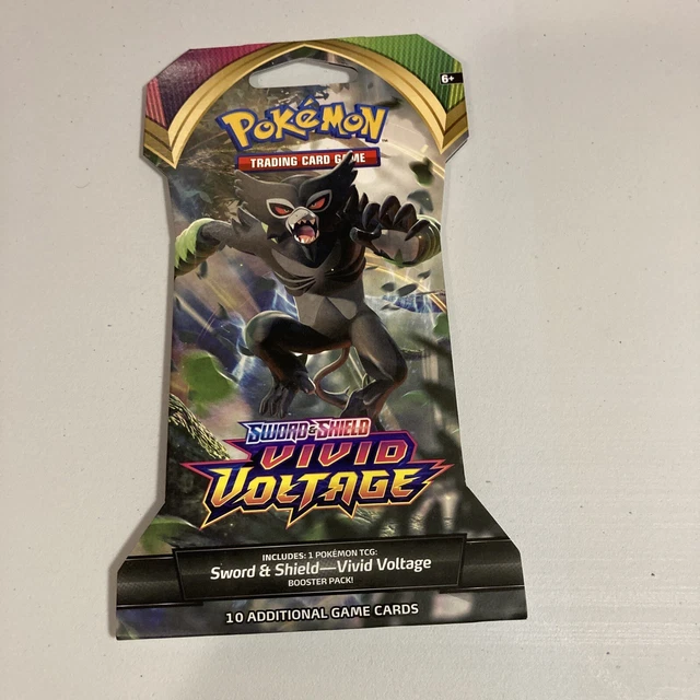 POKEMON TCG Sword Shield VIVID VOLTAGE Sleeved Booster Pack Random Art  1 QNTY