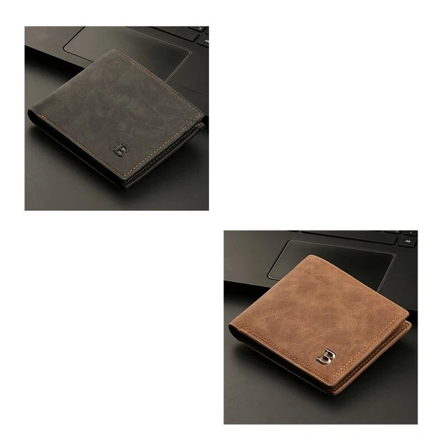 Men Fashionable Leather Wallet Small Money Purse Coin Bag With Zipper New…