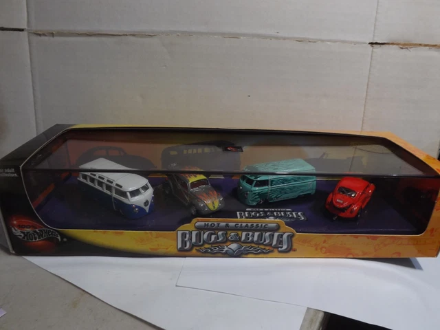 100% HOTWHEELS HOT & Classic Bugs & Buses 4 Car Box Set $68.13