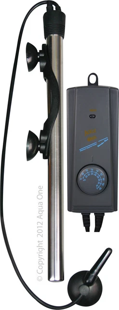 Aqua One Stainless Steel Heater 50W for Aquarium, Terrarium, Fish Tank