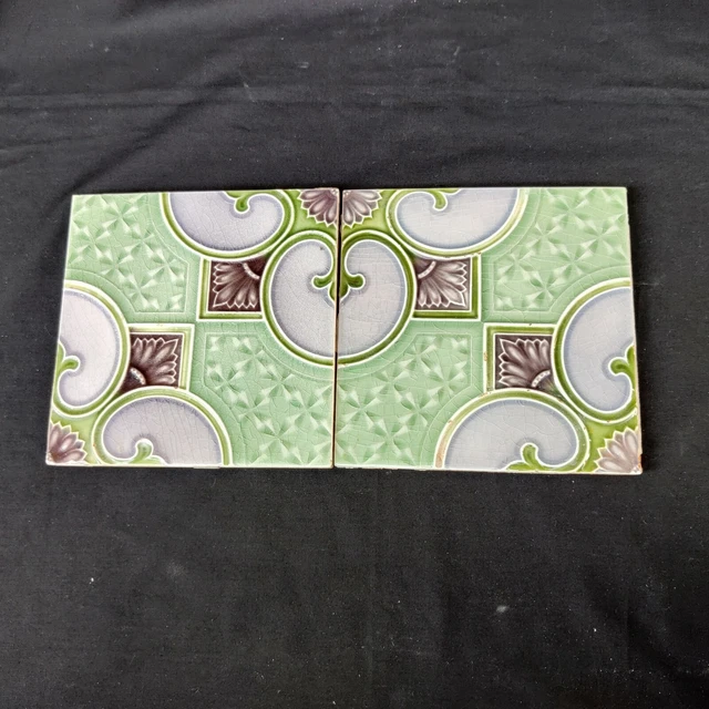 Vintage H & R Johnson Majolica Art Nouveau Architecture Furniture Tile England