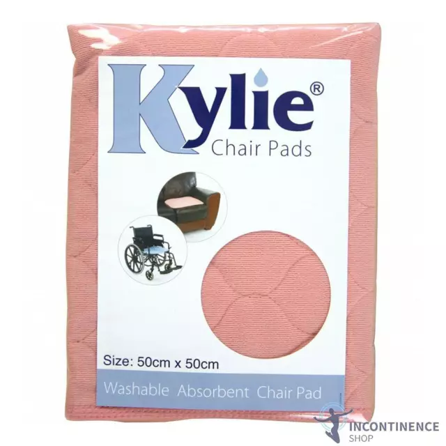 1x Kylie Washable Chair Pad - Pink - 50cm x 50cm - Chair Protection