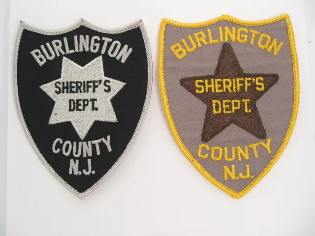 New Jersey BURLINGTON COUNTY SHERIFF'S DEPT. Patch - 2pc Lot