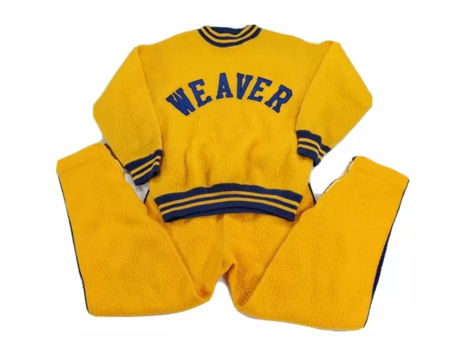 Vintage 1960s Champion Products Yellow Weaver School Warm Up Youth Large