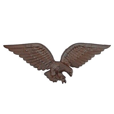Large American Eagle Wall Plaque Sign Cast Iron Heavy Duty Rustic Finish 21 inch