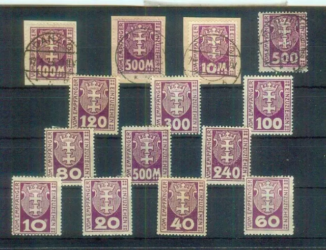 Lot Briefmarken aus dem ehemals deutschen Danzig