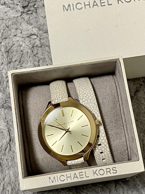 MICHAEL KORS Gold Watch Double Belt