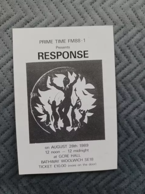 Acid House Rave Flyers 1989 Prime Time Response Flyer