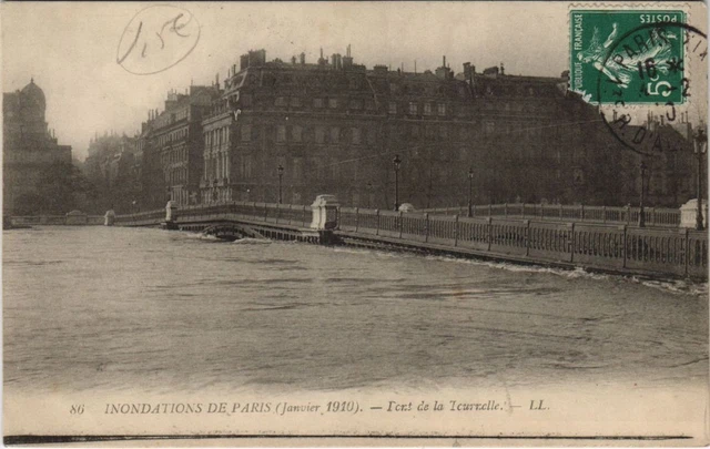 CPA AK Floodation 1900 PARIS Pont de la Tournelle FRANCE (990808)