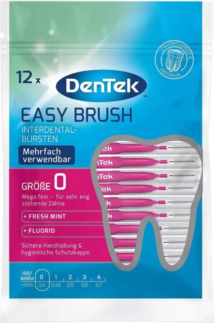 12 Stk. DenTek Easy Brush Interdental-Bürsten, ISO/Größe 0, extra fein, ÖZENSAAT