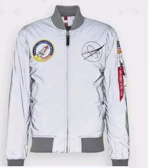 ALPHA INDUSTRIES  NASA Reflective  Bomberjacke  Silberfarben Gr: XXL