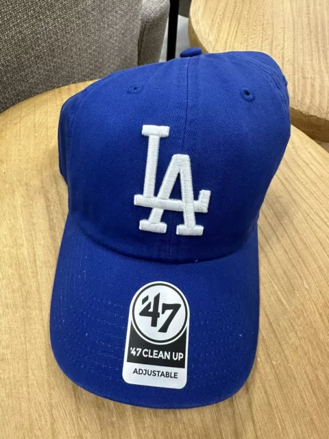 MLB Los Angeles Dodgers ('47 Brand) Clean Up Dad Hat Adjustable Strap Royal