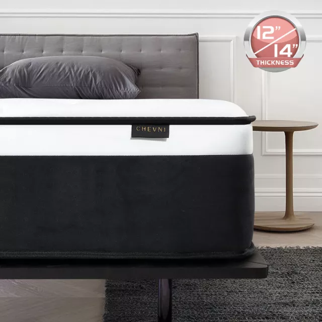 12" 14" Gel Memory Foam Mattress Twin Full Queen King Hybrid Spring Bed In A Box