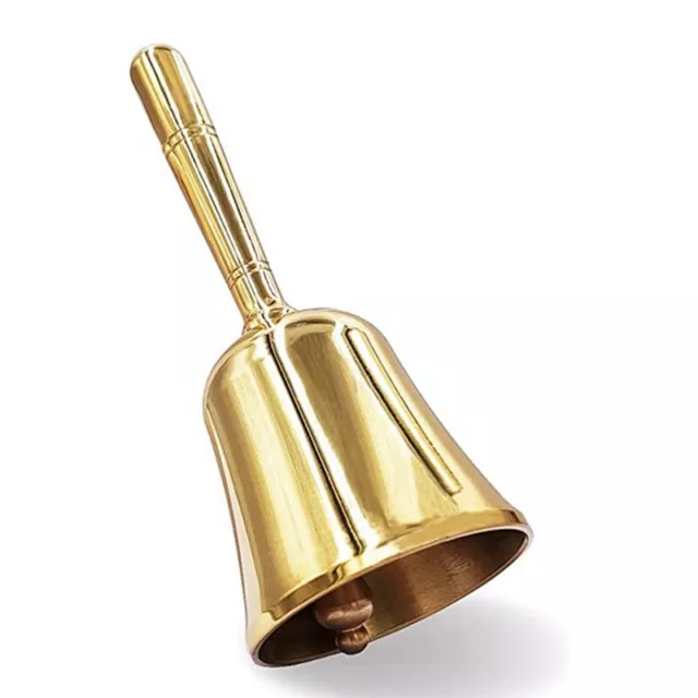 Super Loud Hand Barking Bell Solid Brass Dinner Bell A7Z51759
