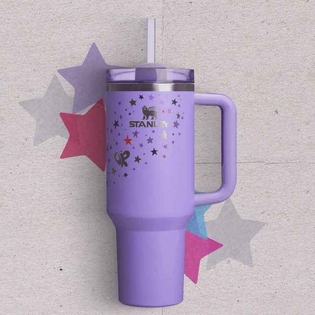 Coperchio a prova di perdite per Stanley Cup, 1 confezione da 1,134 g, coperchio di ricambio adatto per Stanley Quencher da 1,2 l, set di coperchi riutilizzabili con 4 cannucce e 1