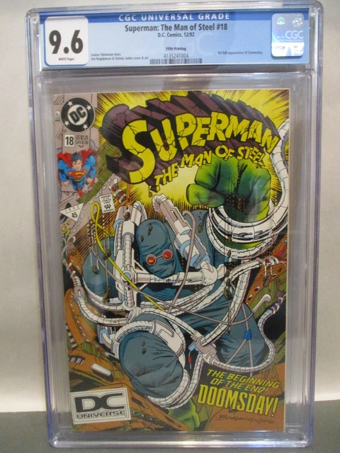 Superman: The Man of Steel #18 CGC 9.6 1992 fifth printing - first Doomsday!