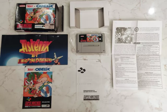 Asterix & Obelix (Nintendo SNES) PAL, Boxed - Greek Manual