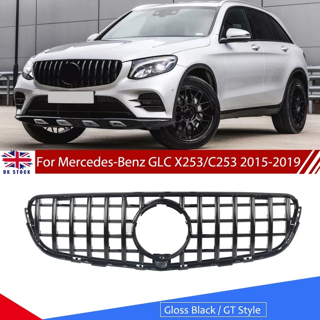 For Mercedes GLC-Class W253 (2015-2019) Front Bumper Grille – Panamericana AMG Style – Gloss Black – V6 Auto Parts