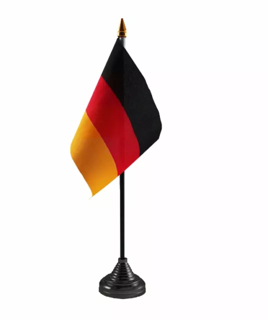 GERMANY TABLE FLAG Desktop flags WITH BLACK BASE German Berlin Munich Bavaria