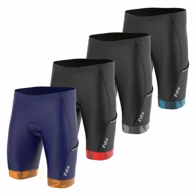 Mens Cycling Shorts with Pockets 3D Anti-Bac Padding All Day Men MTB Bike Shorts
