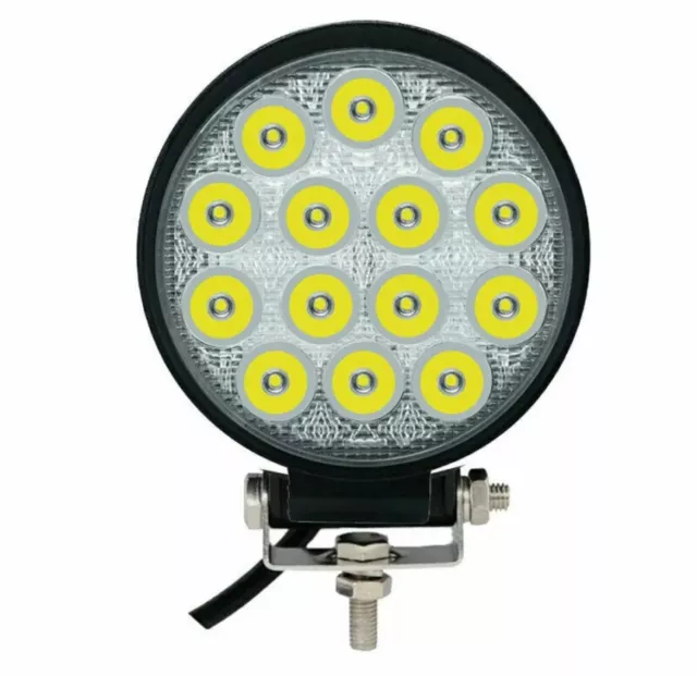 FARO faretto 42Watt 14 LED ROTONDO per AUTO JEEP BARCA nebbia 12V