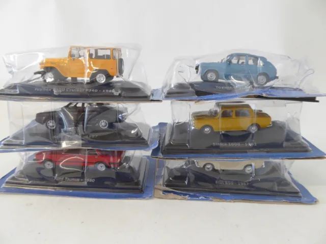 Lot de 6 voitures miniatures 1/43 - Véhicule collection Diecast D29
