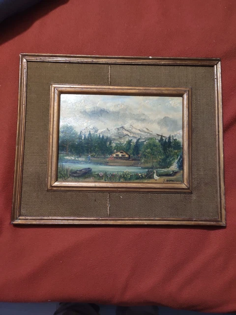 TABLEAU TRÉS ANCIEN huile sur toile signé j.borremans encadrement ...