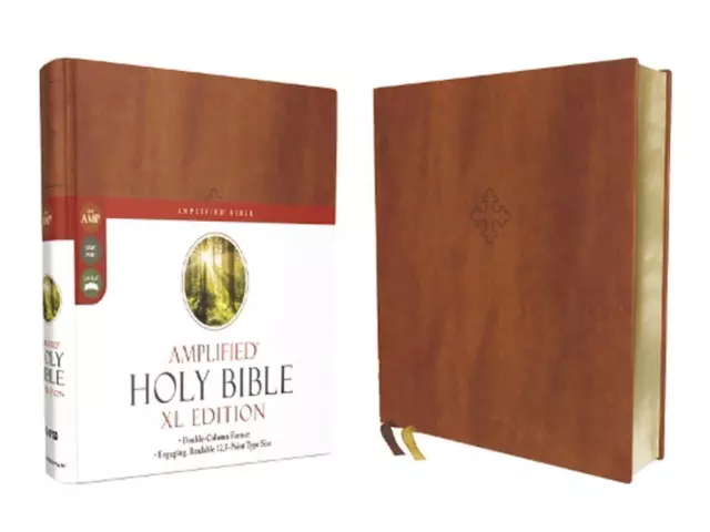 Amplified Holy Bible, XL Edition, Leathersoft, Brown by Zondervan (English) Leat