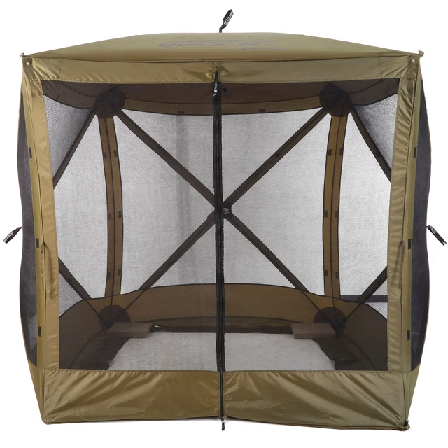 CLAM Quick-Set Traveler 6 x 6 Ft Portable Outdoor 4 Sided Canopy Shelter, Green