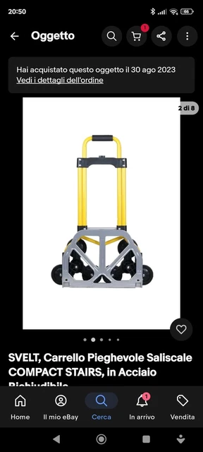 SVELT, Carrello Pieghevole Saliscale COMPACT STAIRS, in Acciaio Richiudibile