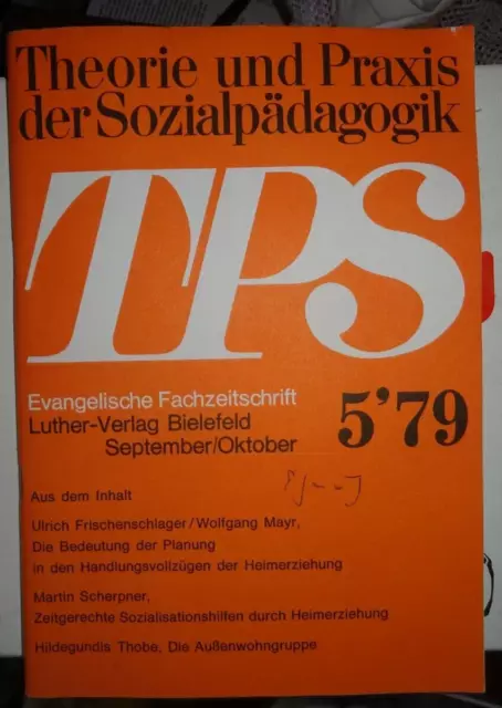 Theorie und Praxis der Sozialpädagogik, TPS