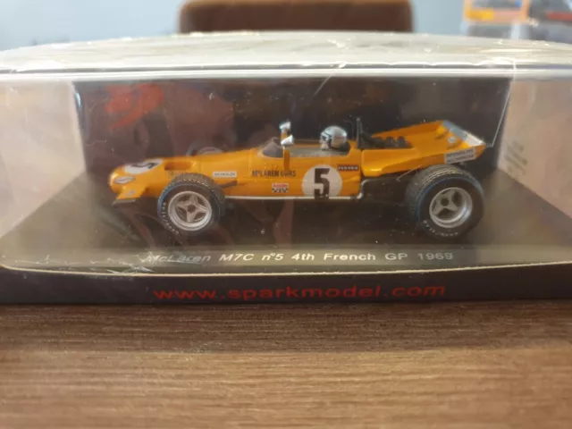 Spark S3132 McLaren M7C 4th French GP 1969 Bruce McLaren 1:43 Factory Sealed New