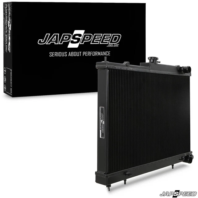 JAPSPEED ALLOY BLACK Race Drift Radiator For Nissan Skyline R33 R34 ...