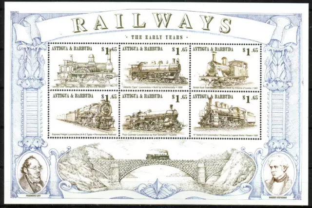 Antigua Stamp 2108  - Early trains