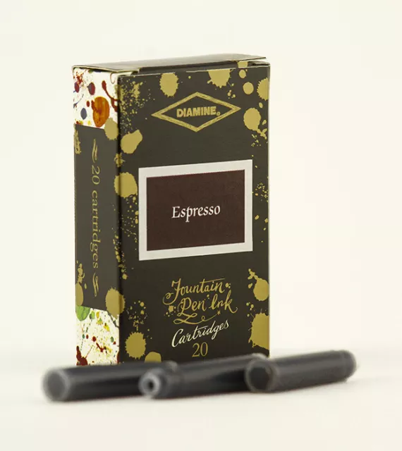 Diamine 20 Standard Patronen Füller Füllfederhalter 4001 Tinte DIA1138 Espresso