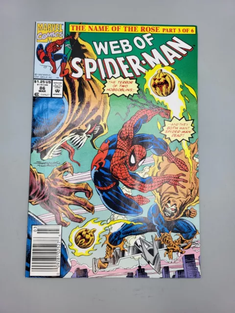 Web Of Spider-Man Vol 1 #86 March 1992 The Dark Within Marvel Comic Book