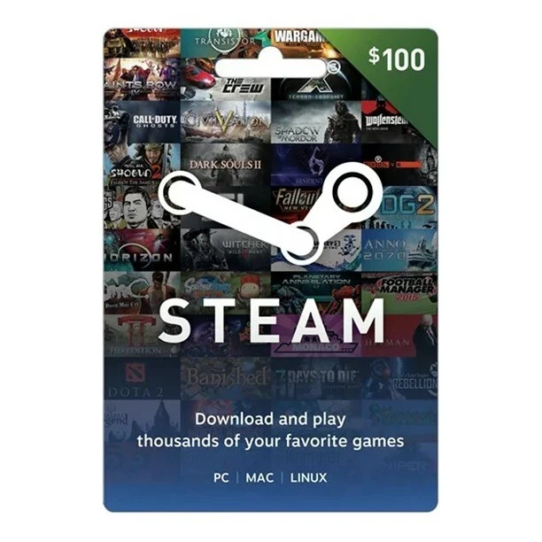 STEAM GIFT CARD w/Receipt 100 Steam Wallet FAST SHIPPING 180.00