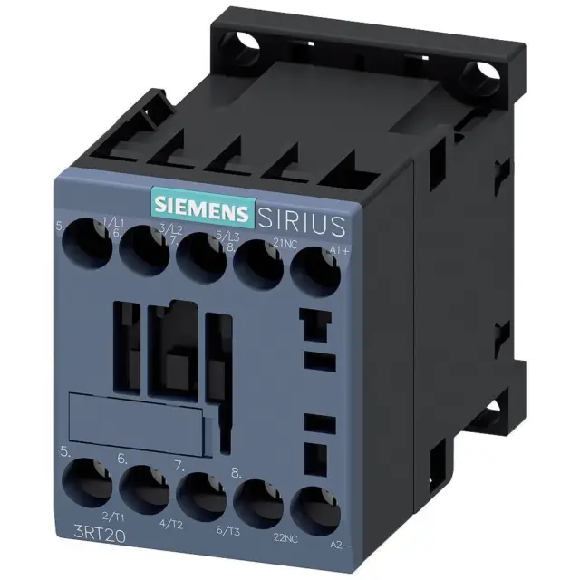 Siemens 3RT2018-1BB42 Contacteur 3 NO (T) 7.5 kW 24 V/DC 16 A avec contact