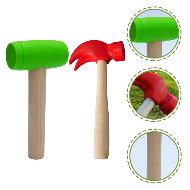 6 pz martello di legno piccolo martello a percussione giocattolo mallet legni bambino