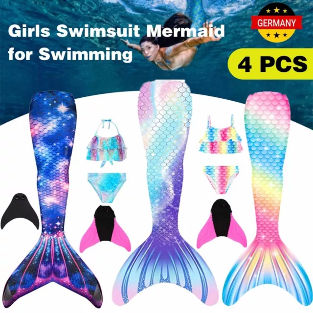 Kinder flosse Meerjungfrauen Kind Bikini Mermaid Meerjungfrau-Monoflosse Schwanz