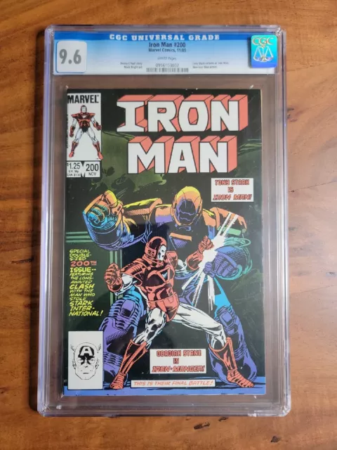Iron Man #200 (Marvel 1985) Tony Stark Returns / New Armor : CGC 9.6 Old Label