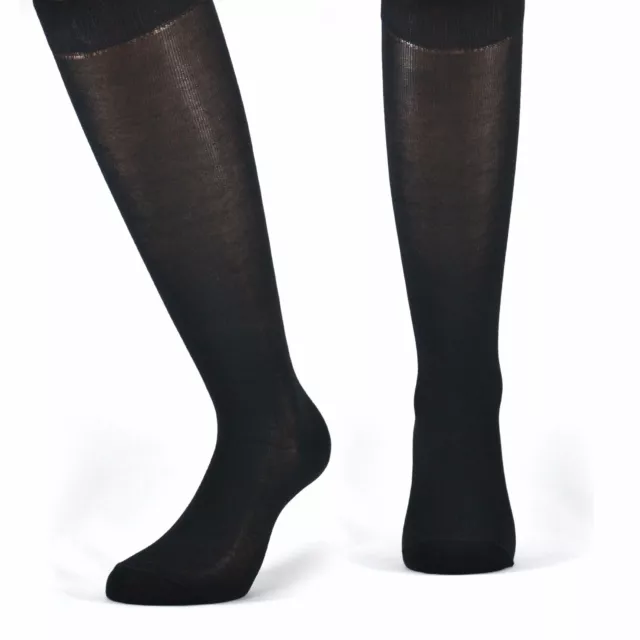 12 paia di calze lunghe UOMO in cotone Filo di Scozia elasticizzato