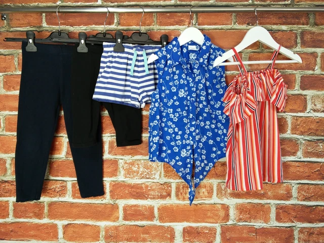 GIRLS BUNDLE AGE 4-5 YEARS ZARA NEXT M&S etc SUMMER TOP LEGGINGS SHORTS 110CM