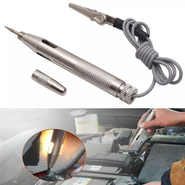 Tester circuito luce auto DC 6-24 V tensione lampada rilevatore penna sonda J*/t